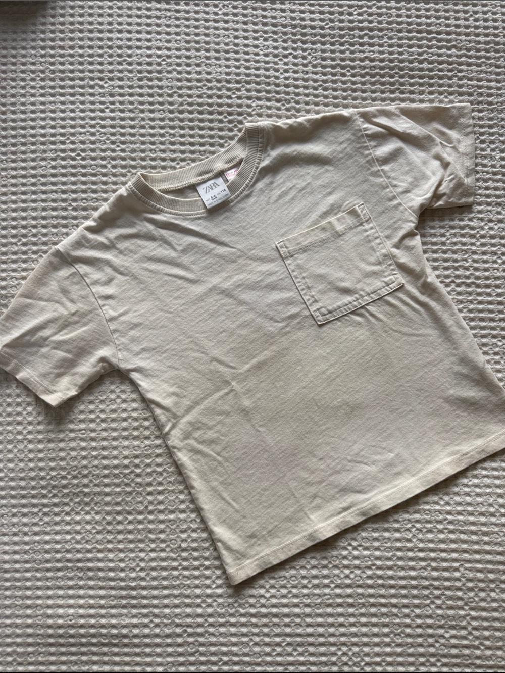 Zara Kids Cream Pocket T-Shirt